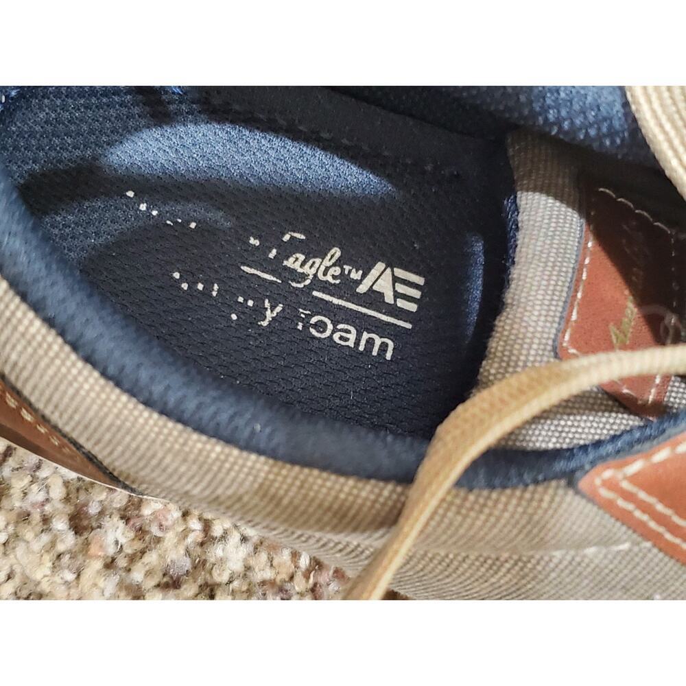 American Eagle AE Canvas Leather Lace Up Sneakers Men’s 11 Brown Casual Shoes - Picture 7 of 8